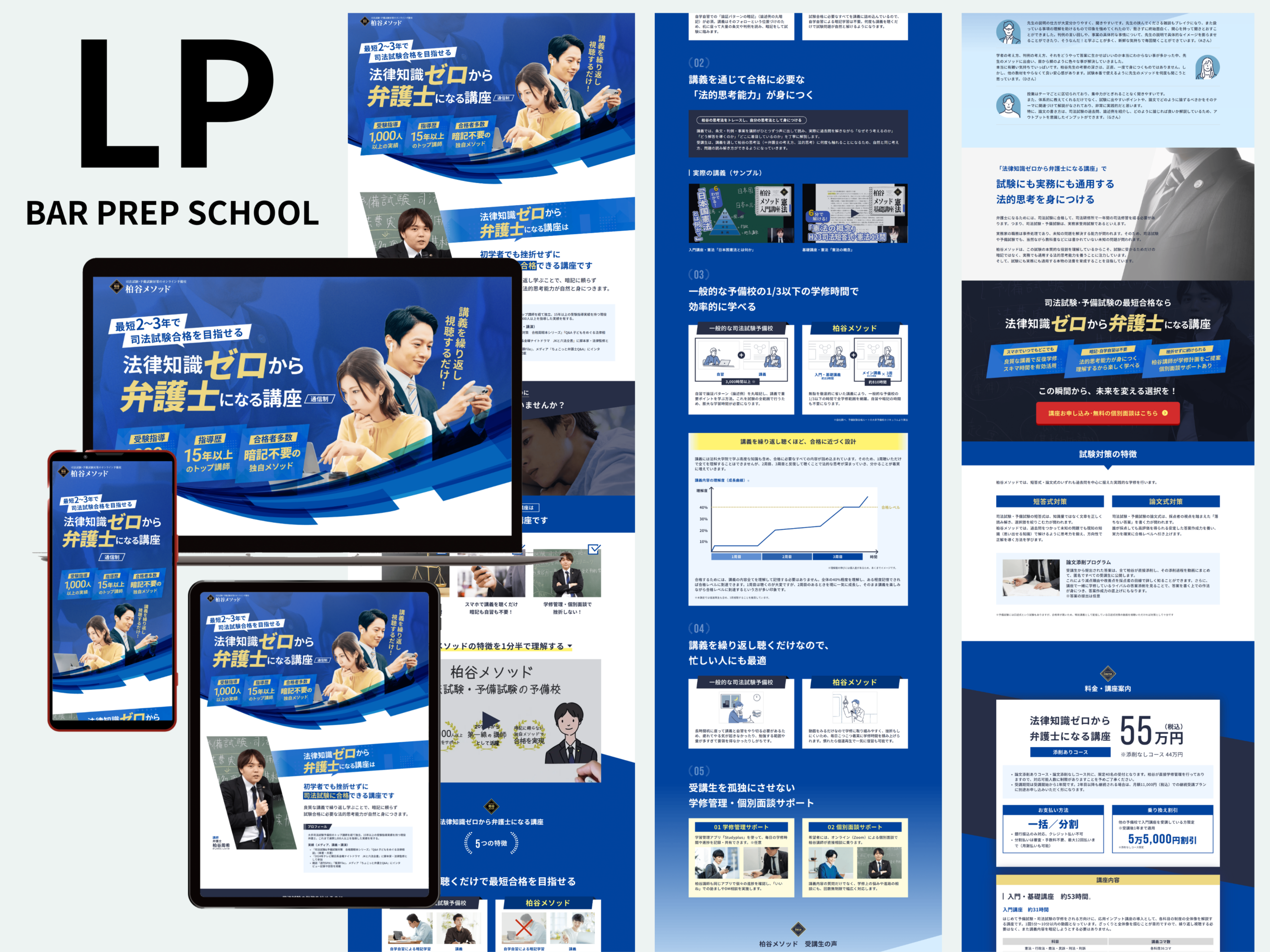 司法試験対策予備校のLP制作